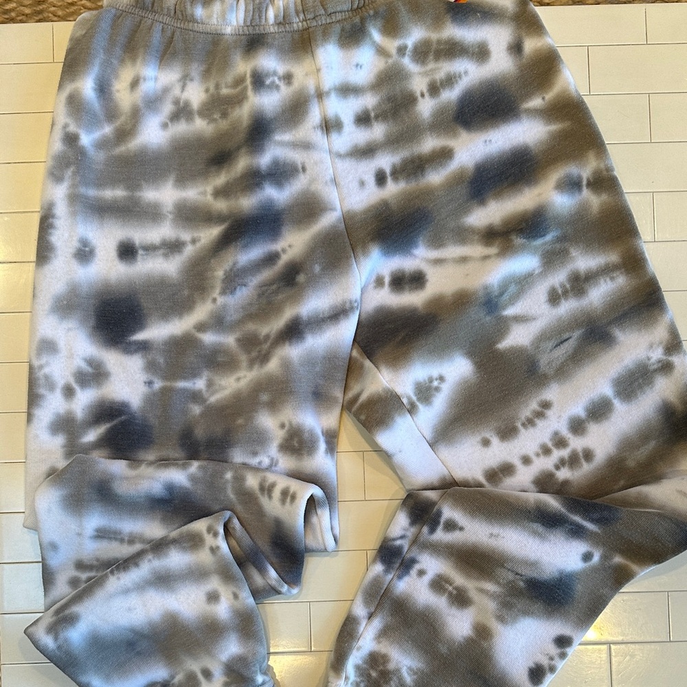 AVIATOR NATION Hand Dyed Sweatpants Tie Dyed (Grey/ Olive, XS)
